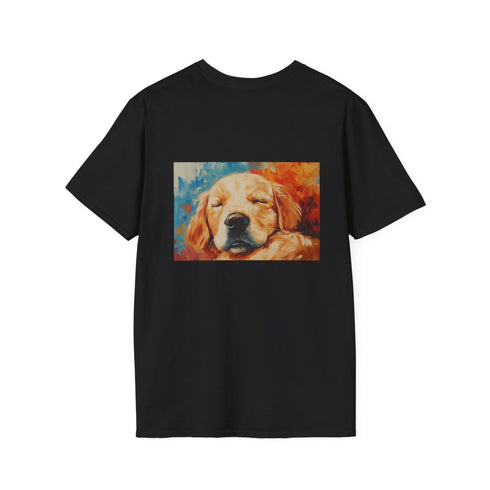 Adorable Golden Retriever Tee: Painting