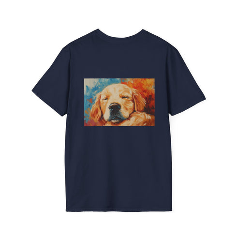 Adorable Golden Retriever Tee: Painting