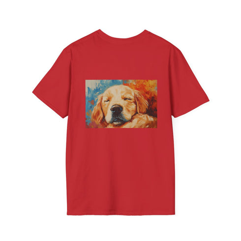 Adorable Golden Retriever Tee: Painting