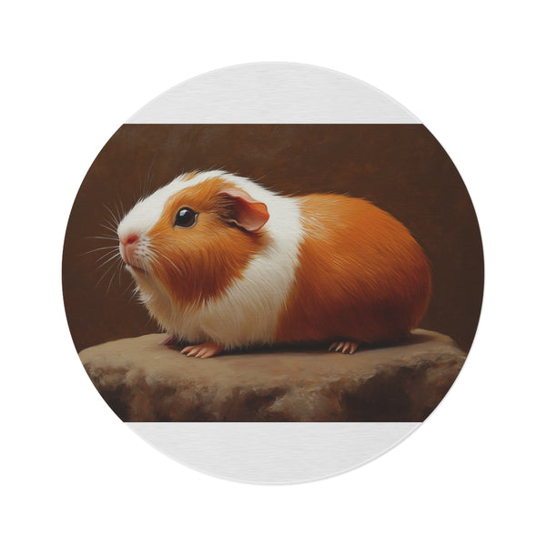 "Adorable Guinea Pig Round Rug"