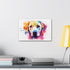 Labrador Puppy in Field Canvas Print: Heartwarming, joyful, playful home decor.