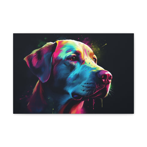 Adorable Labrador Pup Portrait Canvas.
