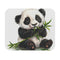 Adorable Panda Bamboo Feast Mousepad