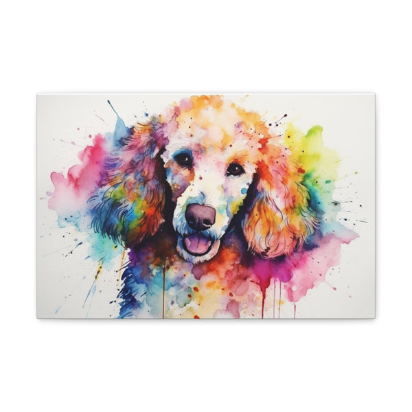 "Adorable Poodle Portrait in Pink"