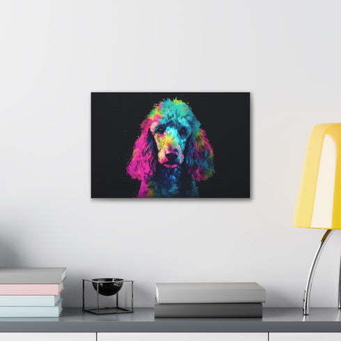 Fluffy Poodle Portrait Canvas - Charming Home Decor for Dog Lovers