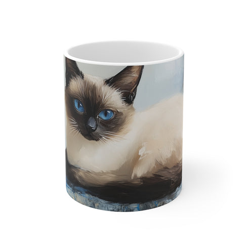 "Adorable Siamese Cat Mug: Purrfect!"