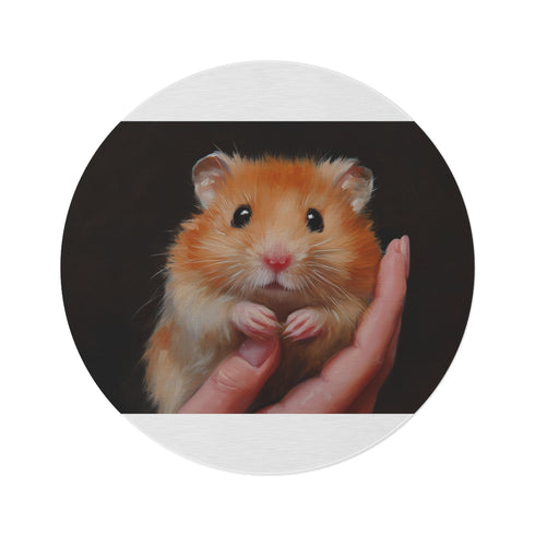 "Adorable Syrian Hamster Round Rug"