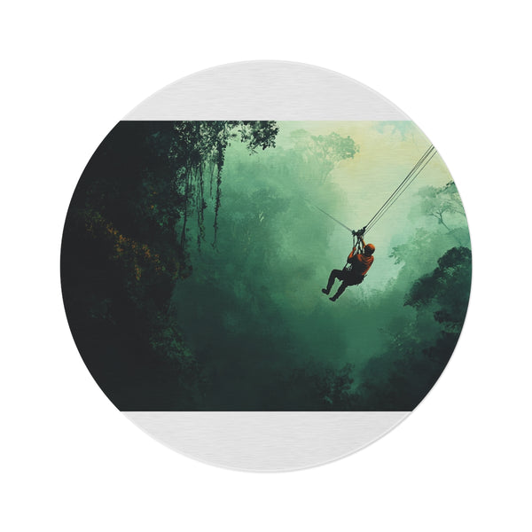 "Adventure Jungle Zip Line Rug"