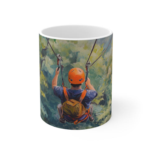 "Adventure Mug: Ziplining Jungle Delight"