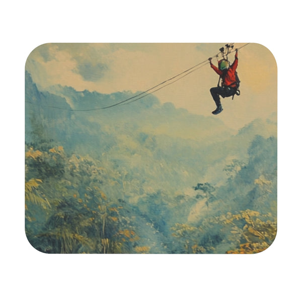 Adventurous Jungle Zipline Mouse Pad
