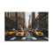 Vibrant yellow NYC cab canvas print featuring iconic Fifth Avenue skyline.