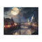 London cityscape art canvas featuring iconic Electric Canvas at night.