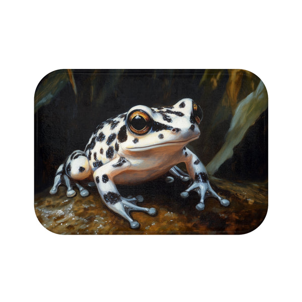 "African Dwarf Frog Bath Mat: Cute Painting"