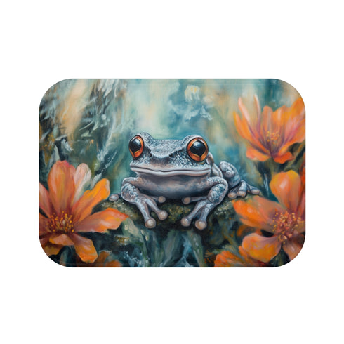 "African Frog Painting Bath Mat"