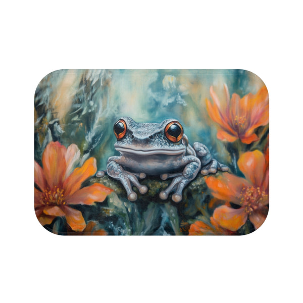 "African Frog Painting Bath Mat"
