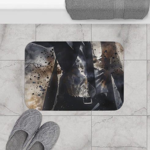 Agent Smith the Matrix — 61×43 Memory Foam Bath Mat — Modern Bathroom Floor Lifestyle View