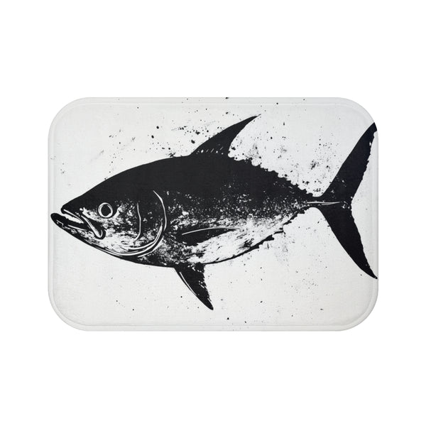 "Ahi Fish Gyotaku Bath Mat"