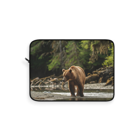 Alaska Brown Bear Laptop Sleeve: Protection and Style