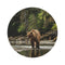 "Alaska Brown Bear Round Rug: Natural Elegance for Your Home"