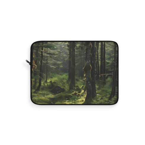 "Alaskan Woods Laptop Sleeve: Nature-inspired Protection"