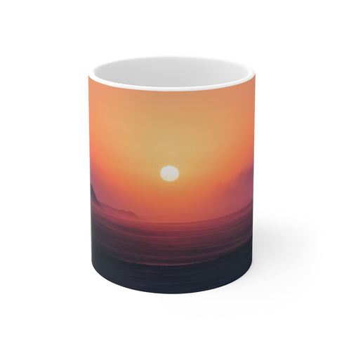 Alien Sunrise Landscape Coffee Mug