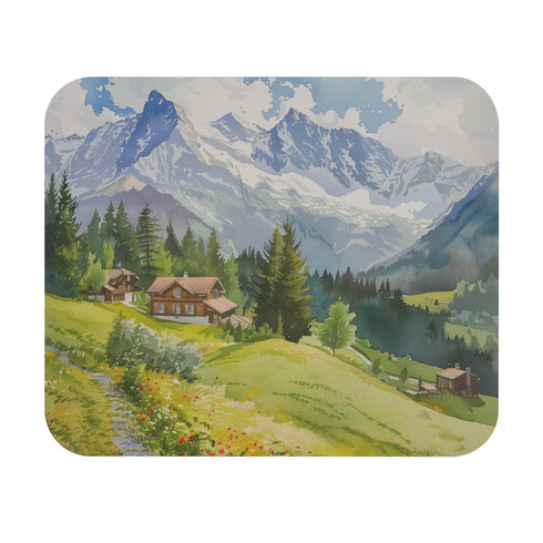 Alpine Adventure Mouse Pad Explore the Beauty of the Swiss Alps