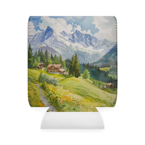Alpine Watercolor Can Cooler Sleeve