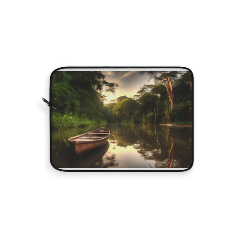 "Amazon River Laptop Sleeve: Navigating Nature"