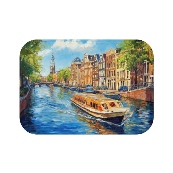 "Amsterdam Canal Art Bath Mat"