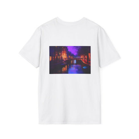 Amsterdam Canal Art Tee: Vibrant Waterways