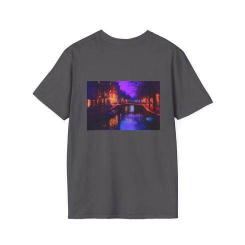 Amsterdam Canal Art Tee: Vibrant Waterways