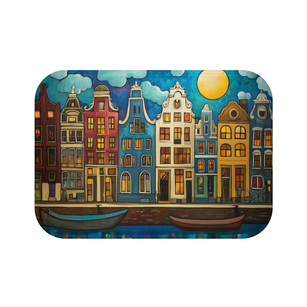 "Amsterdam Canal Bliss: Bath Mat"