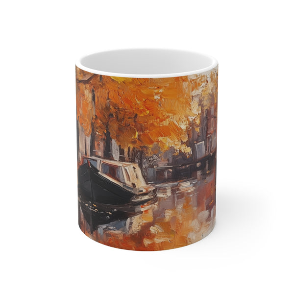 "Amsterdam Canals Coffee Mug: Beautifully Painted"