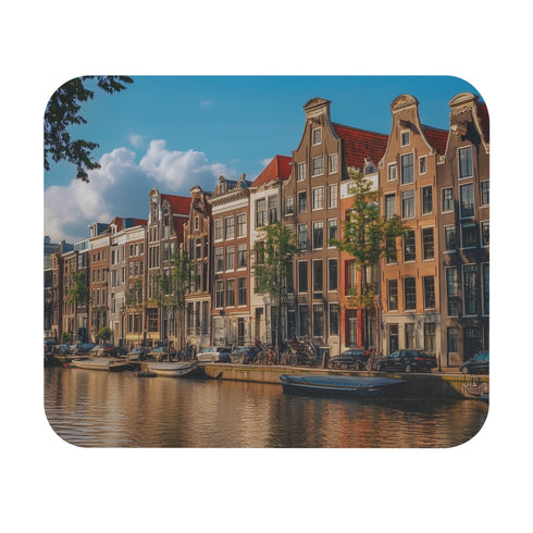 Amsterdam Canals Mouse Pad Vibrant Artistic Design