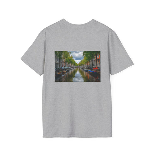 Amsterdam Canals Painting Tee: Dive into Dutch Charm