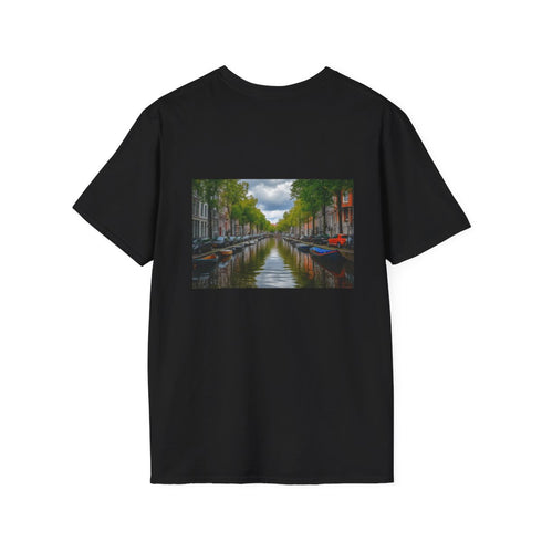 Amsterdam Canals Painting Tee: Dive into Dutch Charm