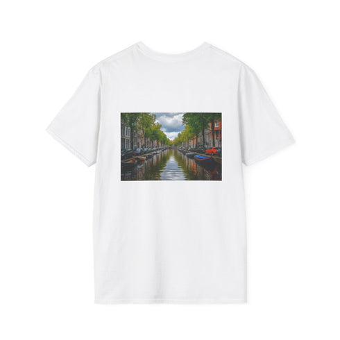 Amsterdam Canals Painting Tee: Dive into Dutch Charm
