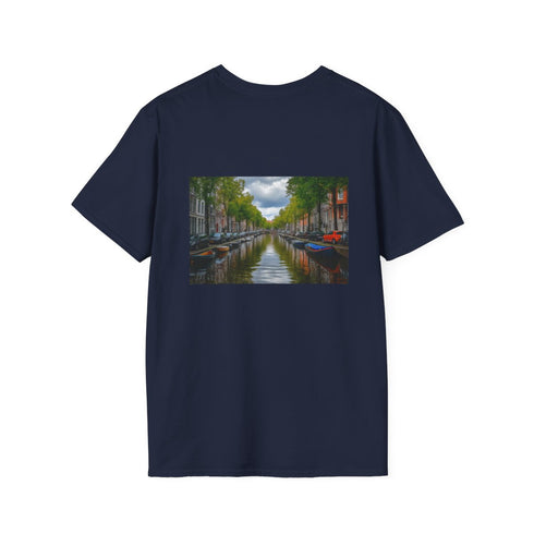 Amsterdam Canals Painting Tee: Dive into Dutch Charm