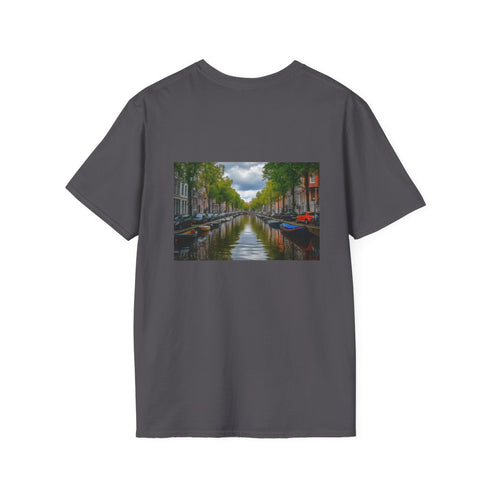 Amsterdam Canals Painting Tee: Dive into Dutch Charm
