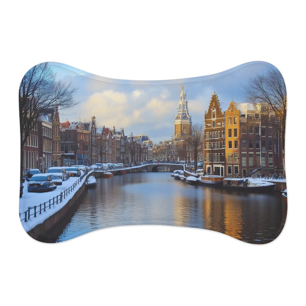 "Amsterdam Canals Pet Mat: Picture-Perfect Comfort"