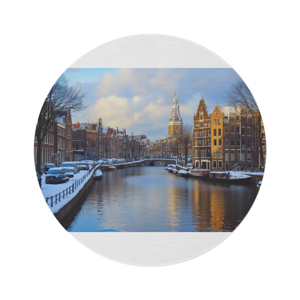 Amsterdam Canals Round Rug: a dreamy tribute