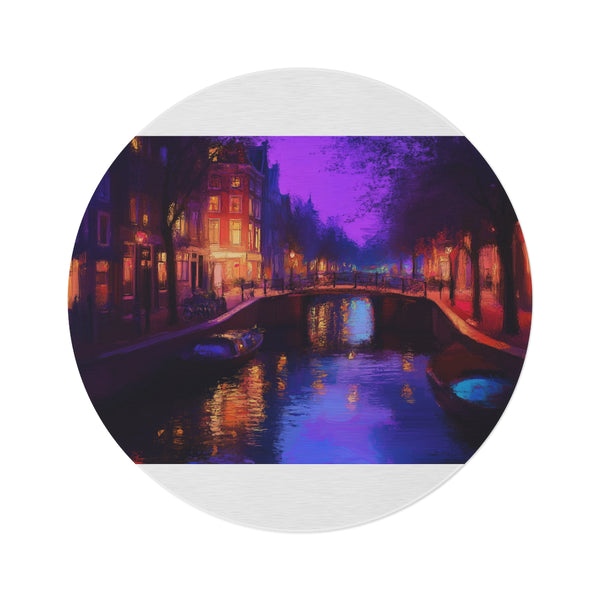 "Amsterdam Canals Round Rug: Exquisite"