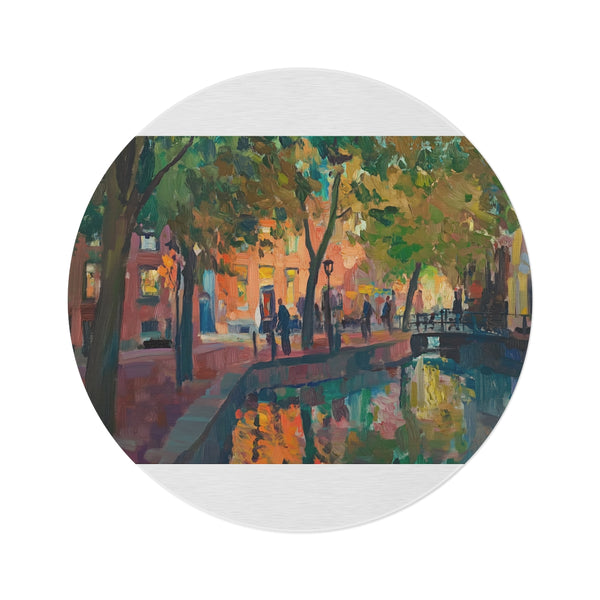 "Amsterdam Canals Round Rug: Masterpiece"
