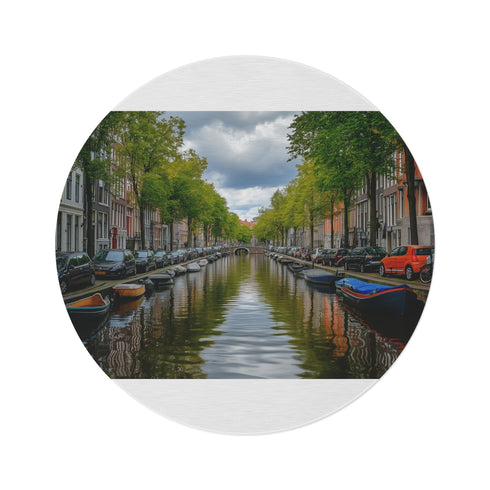 "Amsterdam Canals Round Rug"