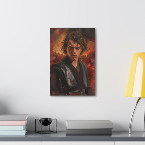 Anakin Skywalker canvas print depicting Jedi to Sith transformation on 18x12 canvas.