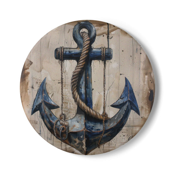 "Anchored in Style: Nautical Coaster"