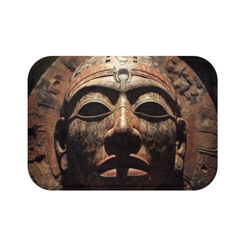 Ancient Mask Bath Mat Radiating