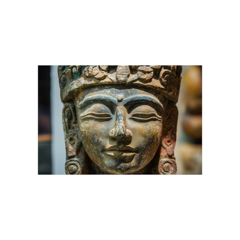 Ancient mask cosmic energy poster.