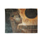 Ancient Mural Glowing under Eclipse Plush Fleece Throw Blanket