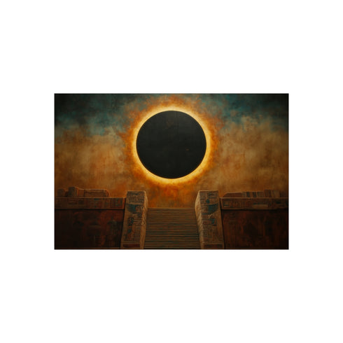 Ancient Mural Glows Under Eclipse